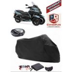 Yamaha Tricity 300 Branda Siyah Arka Çanta Uyumlu(Topcase) Motosiket Brandası Motor Örtüsü Çadır Su Geçirmez Motosiklet Kılıfı Motor Brandası,lastikli,taşıma Torbalı
