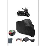 Yamaha X-Max 300 Tech Max Arka Çanta Uyumlu Siyah Motosiklet Branda Su Geçirmez Dayanıklı Kumaş