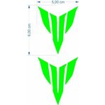Yamaha Yamaha Mt Logo 5 X 5 Cm Yeşil Sticker 2 Li