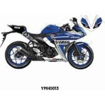 Yamaha Yzf-r25 2014-2018 "blue Racer" Tasarım Motosiklet Sticker Etiket Kaplama Modeli