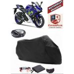 Yamaha Yzf R25 Branda Siyah Arka Çanta Uyumlu(Topcase) Motosiket Brandası Motor Örtüsü Çadır Su Geçirmez Motosiklet Kılıfı Motor Brandası,lastikli,taşıma Torbalı