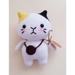 Yamalı Kedi Amigurumi Organik Oyuncak