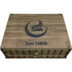 Yaman Hediyelik Kişiye Özel Ahşap Tesbih Koleksiyon Kutusu, Aksesuar Kutusu, Tesbihlik (30 Tesbihlik) - Desen-Bozkurt