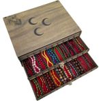 Yaman Hediyelik Kişiye Özel Ahşap Tesbih Koleksiyon Kutusu, Aksesuar Kutusu, Tesbihlik (30 Tesbihlik) - Desen-Üç Hilal