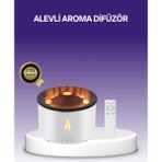 Yaman Market 3D Alev Efektli Hava Nemlendirici – Uzaktan Kumandalı ve 8 Saat Çalışma Sürel - KB002H-6I8CV - Çok Renkli