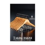 Yaman Market Hsnet Takım Askısı Ceket Etek Pantolon Kıskaçlı 8 Adet Vincentis Devoto Design - KB002H-6IP6P - Çok Renkli