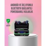 Yaman Market Powerbank Özellikli Bluetooth 5.1 Kulaklık Oyun ve Müzik Için - KB002H-6HCV51 - Çok Renkli