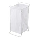 Yamazaki Home Tower çamaşır sepeti, beyaz, çelik polyester polipropilen, Beyaz, tek beden