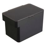 YAMAZAKI Home Tower Hava Geçirmez Evcil Hayvan Maması Saklama Kabı - Şeffaf Kapaklı ve Saplı Kedi ve Köpek Maması Tutucu Kutusu - Orta - Polipropilen - 8 lb., 1,6 Galon, 6 Quart, Siyah