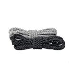 Yamiuza 2 Çift Yuvarlak Yansıtıcı Ayakkabı Bağcıkları Spor Spor Ayakkabıları Ayakkabı Botları 4/29" (3,5 mm) Genişlik, Siyah ve Beyaz, 39.4inches/100cm