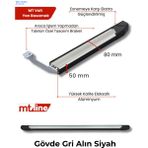 Yan Basamak Fiat Fiorino 2008-24 Kısa Şasi Eloksallı Alü. Alın Siyah Gövde Gri