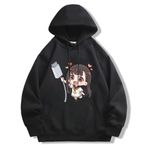 Yanami Anna/Nukumizu Kazuhiko/Komari Chika Hoodie Anime Kazak Hoodie Ceket Rahat Sweatshirt Unisex Cosplay Kapşonlu Uzun Kollu Hoodie Erkek Kadın, tip 1, M