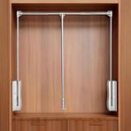 Yandan Monte Çekmeli Dolap Çubuğu, 21.6"-27.5"/27.5"-36"/36"-49" Mutfak/Banyo Dolapları için Ayarlanabilir Yandan Monte Dolap Çubuğu 33 Lbs Yük Kapasitesi, Gümüş, 930x1250mm