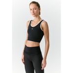 Yanelis Urban Beat Kadın Biyeli Sportswear Crop Siyah Atlet - XL