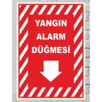 Yangın Alarm Düğmesi - Uyarı Tabela Levhası 24X34 cm Polikarbon - 24 x 34 cm - 1 Adet