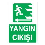 Yangın Çıkışı Uyarı Tabelası - 50x70 Alüminyum Kompozit Panel - AÇ12