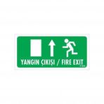 Yangın Çıkışı Yukarı Uyarı Levhası 17,5x25 Kod935