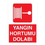 Yangın Hortumu Dolabı Uyarı Tabelası - 50x70 Alüminyum Kompozit Panel - Y47
