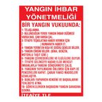 Yangın İhbar Yönetmeliği Uyarı Tabelası - 50x70 Alüminyum Kompozit Panel - Y49