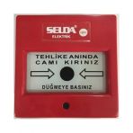 Yangın İkaz İhbar Butonu Alarm Butonu 220V (Kare) Kır Bas Kalite A+++ Hızlı Gönderi Kargo