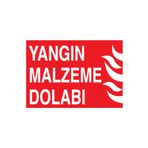 Yangın Malzeme Dolabı Uyarı Tabelası - 20x30 Alüminyum Kompozit Panel - Y40