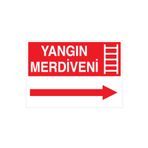 Yangın Merdiveni Uyarı Tabelası - 50x70 Alüminyum Kompozit Panel - Y3