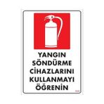 Yangın Söndürme Tüpü Uyarı Levhası 25x35 Kod859