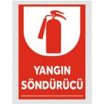 Yangın Söndürücü - Uyarı Tabela Levhası 24X34 cm Polikarbon - 24 x 34 cm - 1 Adet
