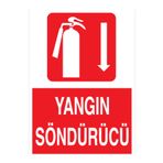 Yangın Söndürücü Uyarı Tabelası - 35x50 Alüminyum Kompozit Panel - Y56