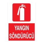 Yangın Söndürücü Uyarı Tabelası - 35x50 Alüminyum Kompozit Panel - Y57