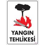 Yangın Tehlikesi Uyarı Levhası 25x35 Kod851