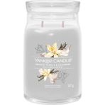 Yankee Candle Smoked Vanilla & Cashmere Signature Büyük Mum - Gri