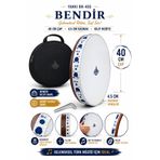 YANKI BN-40G Profesyonel Bendir 40 cm Akortlu İnce Kasnak Bendir Kılıflı