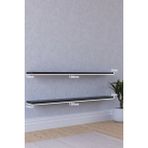 yankı-byeg 100 Cm 2li Mat Siyah Mdf Uçan Duvar Rafı Gizli Bağlantı Kitaplık