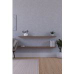 yankı-byeg 100 Cm 2li Safir Meşe Mdf Uçan Duvar Rafı Gizli Bağlantı Kitaplık