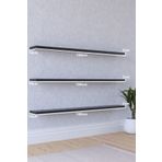 yankı-byeg 100 Cm 3lü Mat Siyah Mdf Uçan Duvar Rafı Gizli Bağlantı Kitaplık