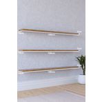 yankı-byeg 100 Cm 3lü Safir Meşe Mdf Uçan Duvar Rafı Gizli Bağlantı Kitaplık
