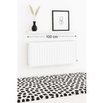 yankı-byeg 100 Cm Mat Beyaz Mdf Petek Üstü Raf Gizli Montaj Ahşap Duvar Rafı