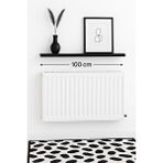 yankı-byeg 100 Cm Mat Siyah Mdf Petek Üstü Raf Gizli Montaj Ahşap Duvar Rafı