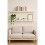 yankı-byeg 120 Cm 2li Mat Beyaz MDF Gizli Montaj Ahşap Duvar Rafı Uçan Raf Kitaplık