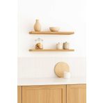 yankı-byeg 40 Cm 2li Safir Meşe Mdf Uçan Duvar Rafı Gizli Bağlantı Kitaplık