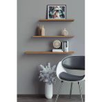 yankı-byeg 40 Cm 50 Cm 60 Cm 3lü Safir Meşe Mdf Uçan Duvar Rafı Gizli Bağlantı Kitaplık