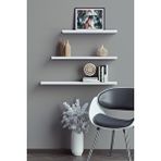 Yankı - BYEG 40 Cm 50 Cm 60 Cm Beyaz Mdf Uçan Duvar Rafı Gizli Bağlantı Kitaplık safir meşe