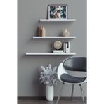 Yankı-BYEG 40 cm 50 cm 60 cm Mat Beyaz Mdf Duvar Rafı Gizli Bağlantı