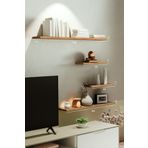 yankı-byeg 4lü 100 cm 80 cm 30 cm Safir Meşe Mdf Uçan Gizli Bağlantı Dekoratif Duvar Rafı Kitaplık Tv Ünitesi