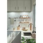 Yankı-Byeg 60 Cm İkili Safir Meşe Mdf Uçan Duvar Rafı Gizli Bağlantı Kitaplık
