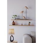 Yankı - BYEG 70 Cm 80 Cm 2li Safir Meşe Uçan Duvar Rafı Gizli Bağlantı Kitaplık
