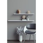 yankı-byeg 80 Cm 60 Cm 2li Mat Beyaz Mdf Uçan Duvar Rafı Gizli Bağlantı Kitaplık