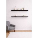 yankı-byeg 90 cm 2li Mat Siyah Mdf Uçan Duvar Rafı Gizli Bağlantı Kitaplık