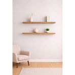 Yankı - BYEG Yankı-byeg 90 Cm 2li Safir Meşe Mdf Uçan Duvar Rafı Gizli Bağlantı Kitaplık SAFİR MEŞE